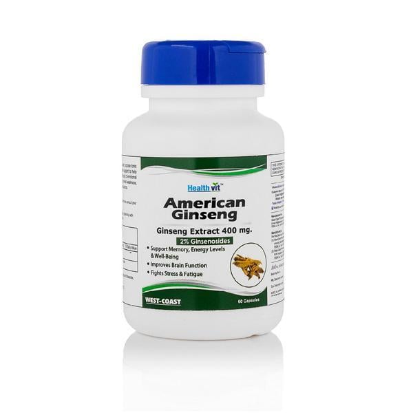 Netmeds | HealthVit American Ginseng Extract 400 mg Capsule 60's