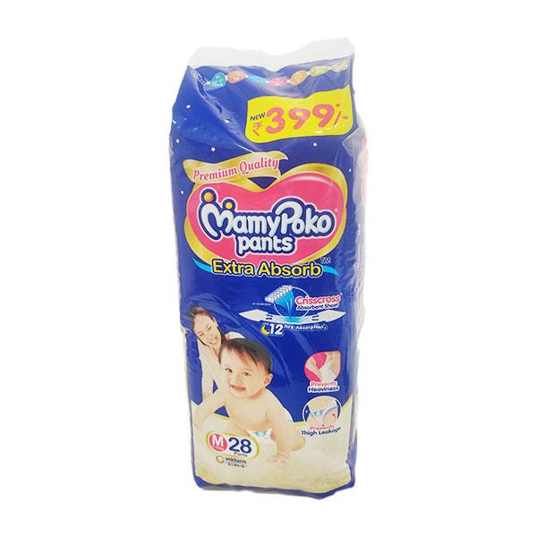 MamyPoko Extra Absorb Diaper Pants (M) 28's - Diapers & Wipes