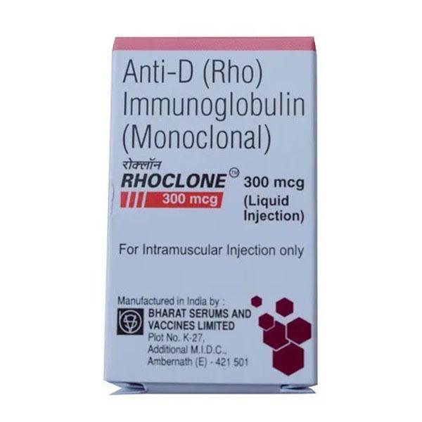 RHOCLONE 300mcg Injection 1's - Immunoglobulins-Vac