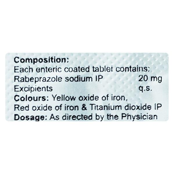 ERIRAB 20mg Tablet 10's - Ulcer/Reflux/Flatulence-Aaa