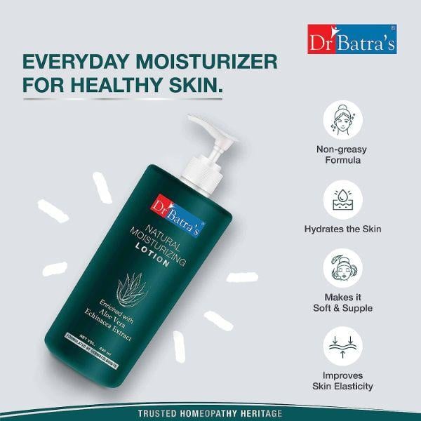 Dr Batra's Natural Moisturizing Lotion - Echinacea & Aloe Vera (Pack of 3 x 400 ml) - Lotions & Creams