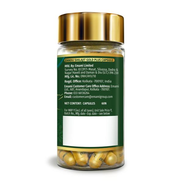 Zandu Shilajit Gold Plus Capsules 60's - Sexual Healthcare