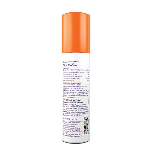 Volini Activ Pain Relief Spray 40 g - Pain Relief Spray