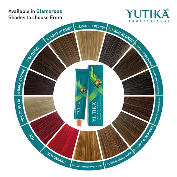 Yutika Creme Hair Color - 7.1 Ash Blonde 100 gm - Crème
