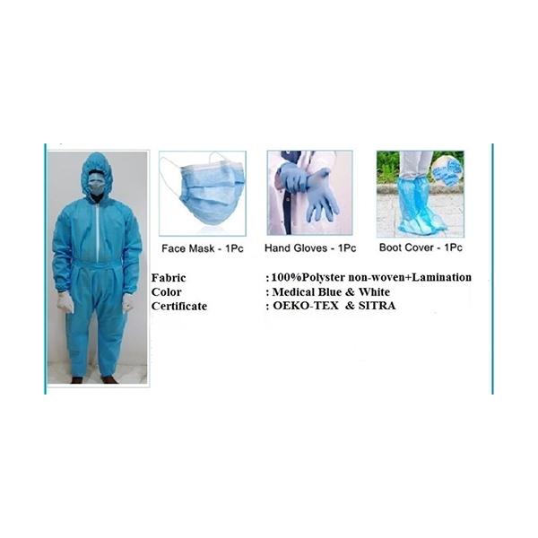 Medical Suit (Coverall Suit+Boot Cover+Mask+Gloves) - Ppe