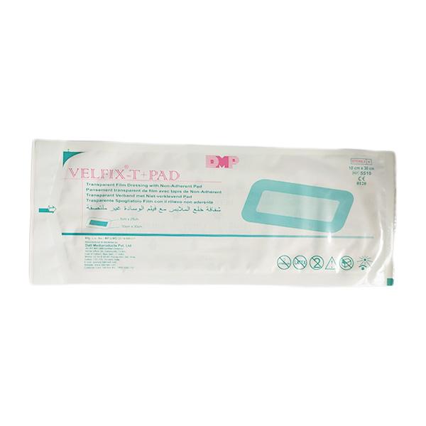 Netmeds | Velfix - T + Pad Transparent Film Dressing With Non Adherent Pad (5510) (10 cm x 30 cm) 1's