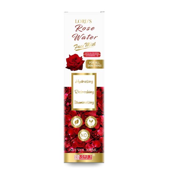Lord's Rose Water Face Mist - Aloevera & Vitamin E 200 ml - Personal Care(Homeopathy)