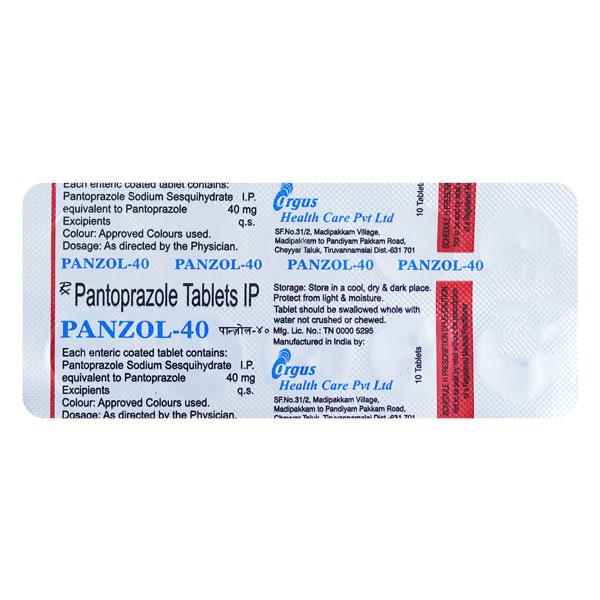 PANZOL 40 Tablet 10's - Ulcer/Reflux/Flatulence-Aaa
