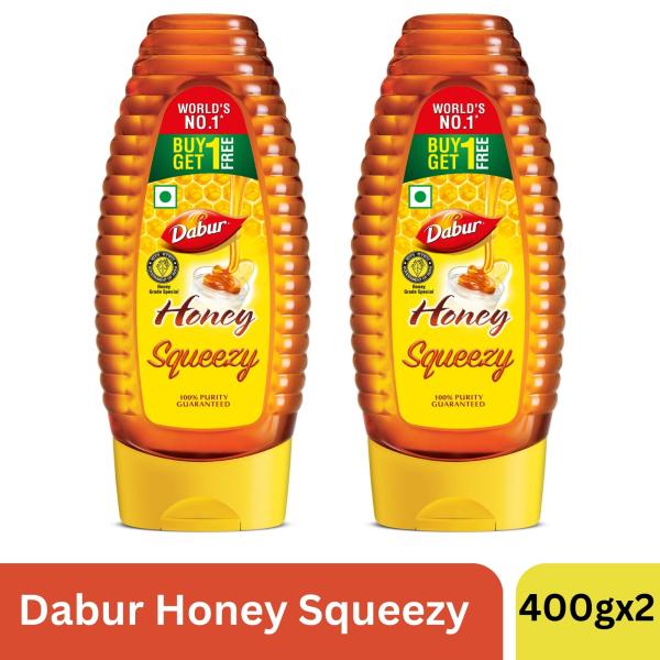 Netmeds | Dabur Honey Squeezy 400 gm (Buy 1 Get 1 Free)