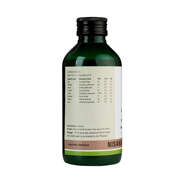 Kerala Ayurveda Nisakathakadi Kwath Tonic 200 ml - Diabetes Care (Ayush)