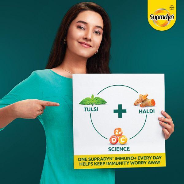 Bayer Supradyn Immuno+ Tablet - Turmeric + Tulsi 10's - Vitamin C