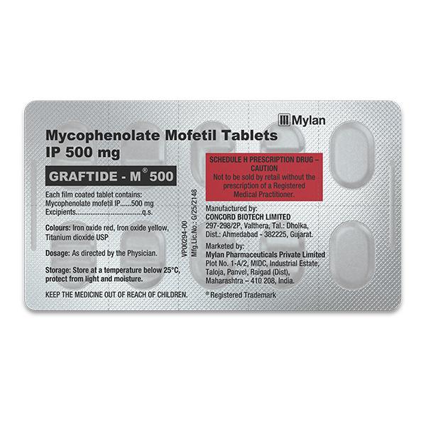 GRAFTIDE M 500mg Tablet 10's - Auto Immune Disease-Imm