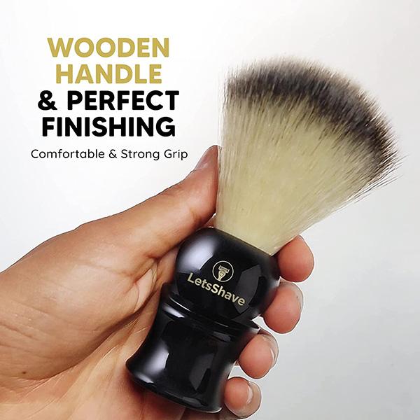 LetsShave Shaving Brush - Black - Shavers
