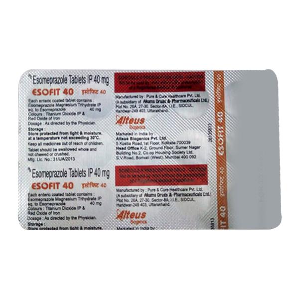 ESOFIT 40 Tablet 15's - Ulcer/Reflux/Flatulence-Aaa