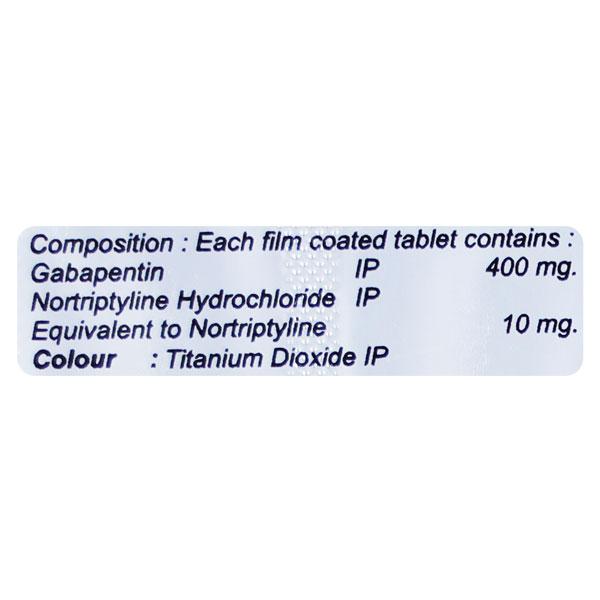 Gabawell NT 400/10mg Tablet 10'S - Neuropathic Pain-Dru