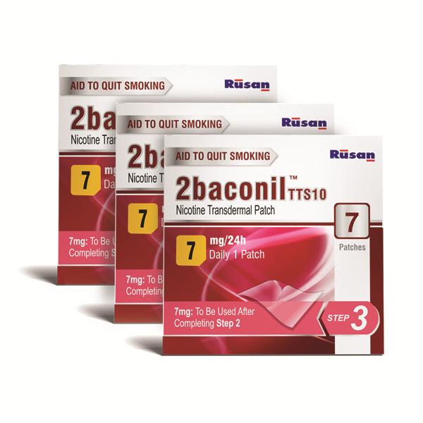 Netmeds | 2baconil TTS10 07mg Nicotine Transdermal Patches (Pack of 3 x 7's) (N)