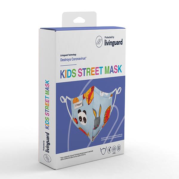 Livinguard Kids Street Face Mask (Rabbit Print) (XS) - Orange (Pack of 1) - Face Mask