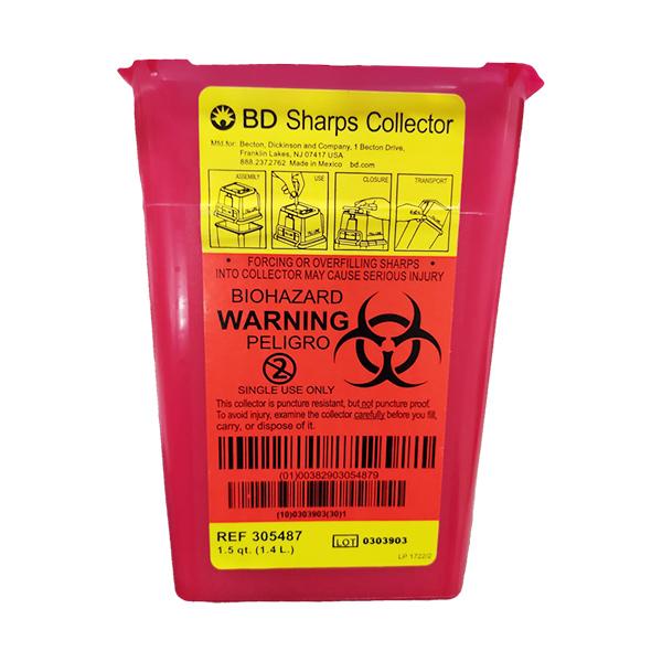BD Sharps Collector (Ref. 305487) - 1.5 qt. - Breaker