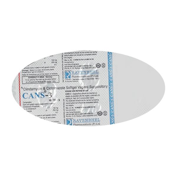 CANS 3 VAGINAL Suppositories 3's - Bacterial Infections-Ami