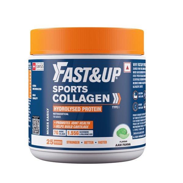 Netmeds | Fast&Up Sports Collagen Protein Powder - Aam Panna Flavour 237.5 gm