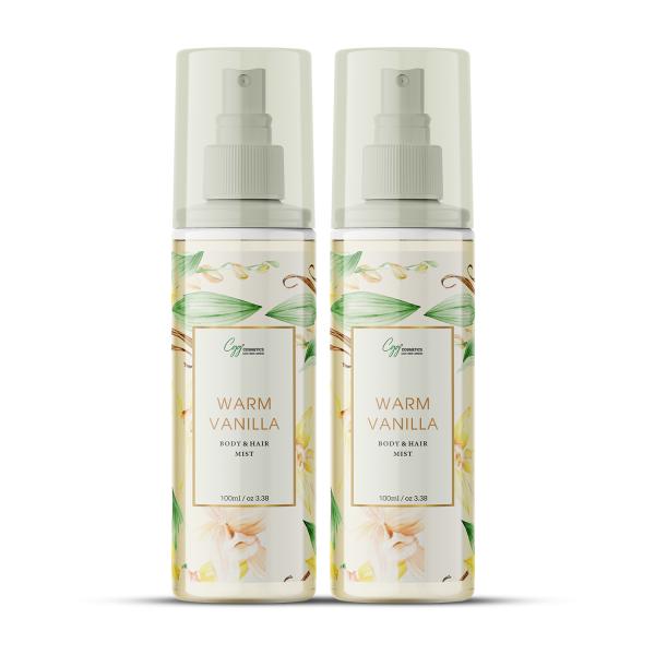 Netmeds | CGG Cosmetics Body & Hair Mist Warm Vanilla (Pack of 2 x 100 ml) 200 ml