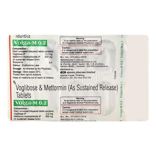 Volga M 0.2mg Tablet 10'S - Diabetes-Ant
