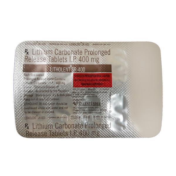 Litholent SR 400mg Tablet 10'S - Depression-Ant