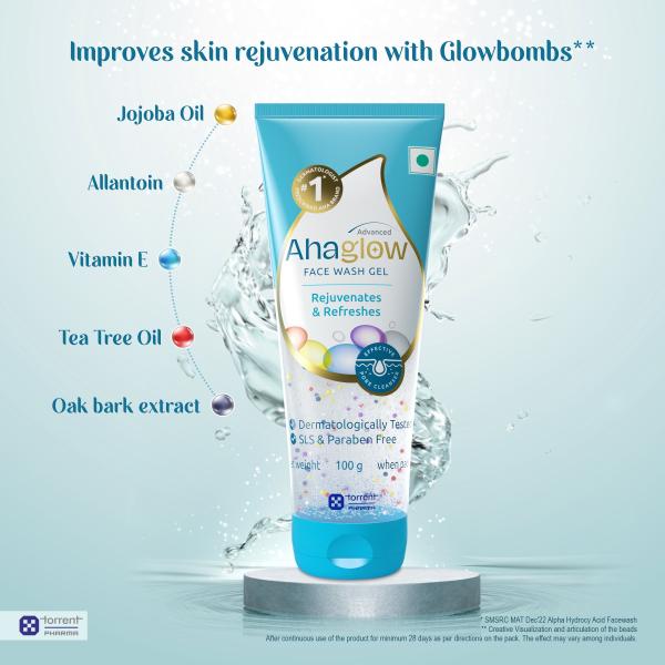 AHAGLOW ADVANCED Face Wash Gel 100 gm - Face Wash & Cleansers