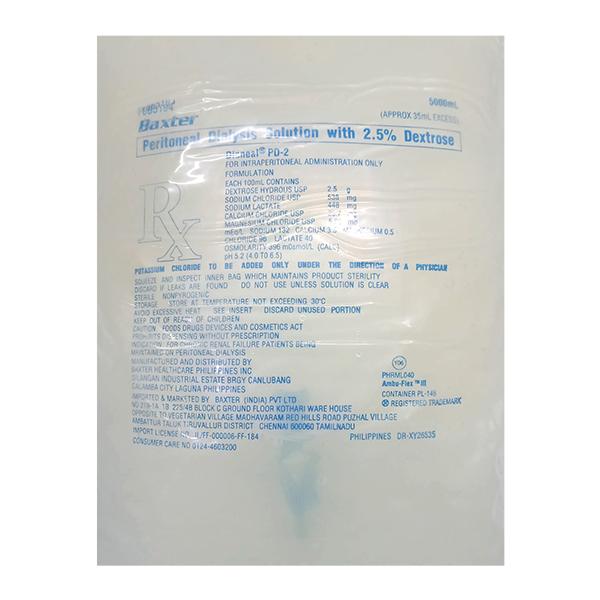 Baxter Dianeal PD- 2 Solution With 2.5% Dextrose (F885194) 5 litre - Device - S