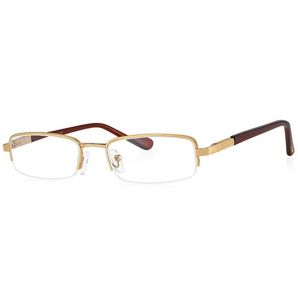 Netmeds | Klar Eye Half Rim Rectangle K-1011 Reading Glass - Gold  (Optical Power +1.75)