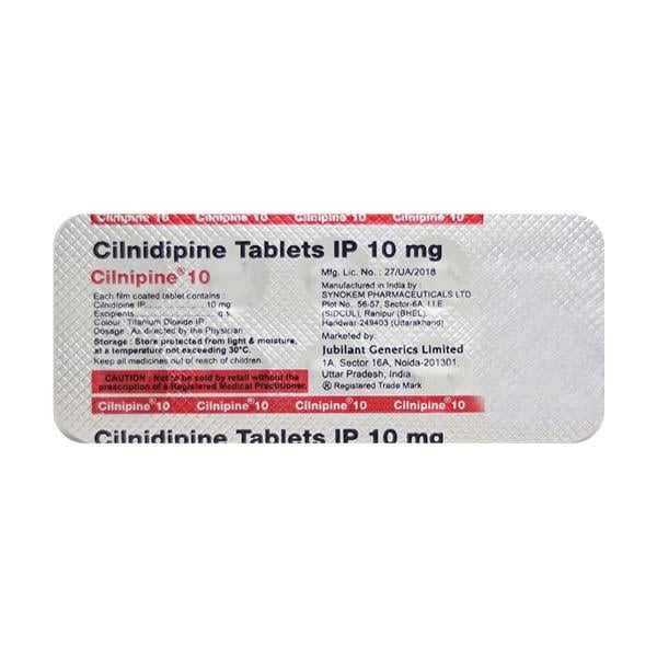 Cilnipine 10mg Tablet 10'S - Hypertension-Cal