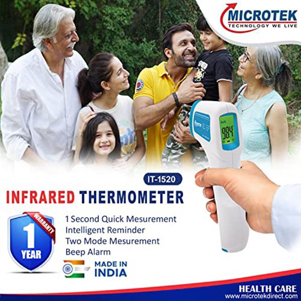 Microtek Non Contact Infrared Thermometer (IT - 1520) - Health Monitors And Equipment