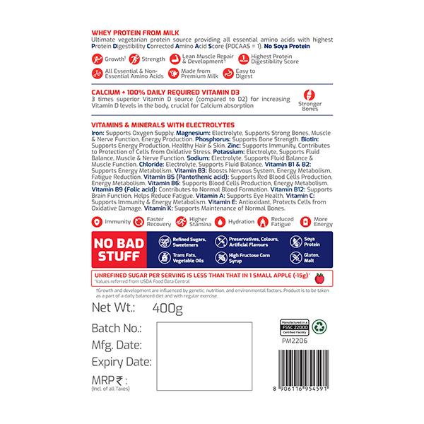 Gritzo SuperMilk Nutrition Drink Powder for Girls (13+ yrs) - Double Chocolate 400 gm - Nutritional Supplement