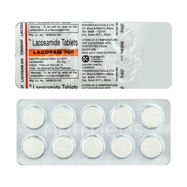 Lacosam 200mg Tablet 10'S - Epilepsy/Convulsion-Ant