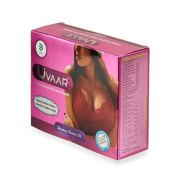Bepop Uvaar Breast Massage Kit (Oil 60 ml + Capsule 30's) - Personal Care (Ayush)