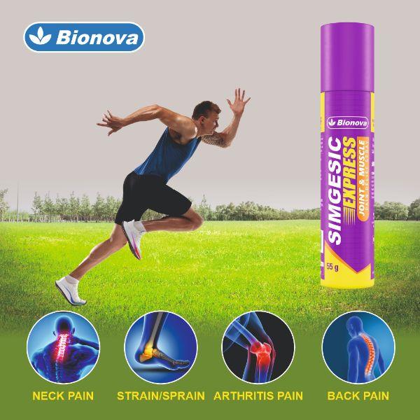 Bionova Simgesic Express Joint & Muscle Spray 55 gm - Pain Relief Spray