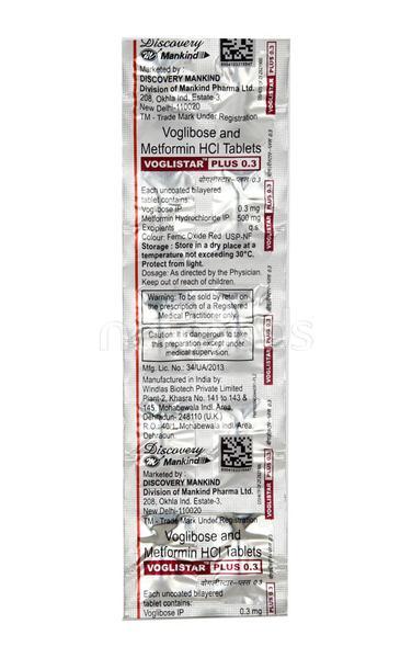 Voglistar Plus 0.3mg Tablet 10'S - Diabetes-Ant
