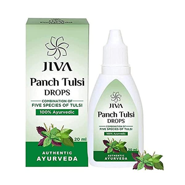 Jiva Ayurveda Panch Tulsi Drops (Pack of 2 x 20 ml) 1's - Health Products