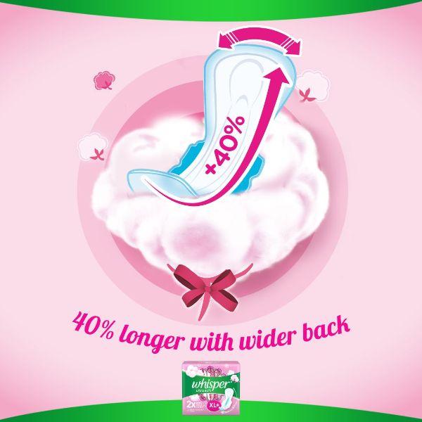 Whisper Ultra Soft Air Fresh Sanitary Pads (XL+) 30's - Sanitary Napkins