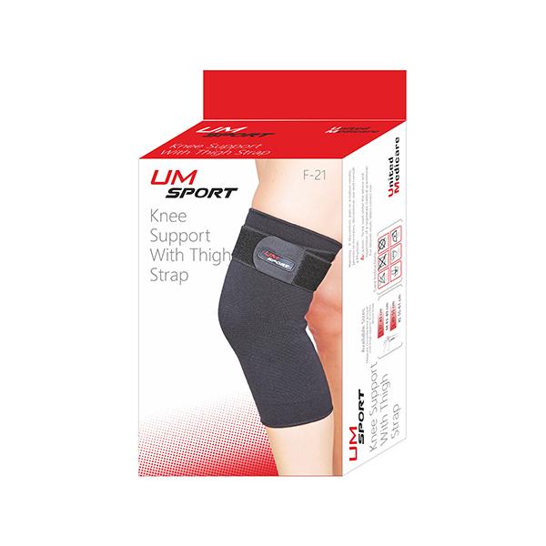 Um Sport Knee Support with Thigh Strap (F21) (M) - Knee/Leg Supports