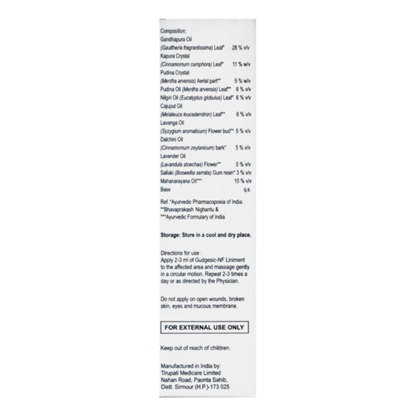 Gudgesic NF Liniment 30 ml - Speciality Medicines