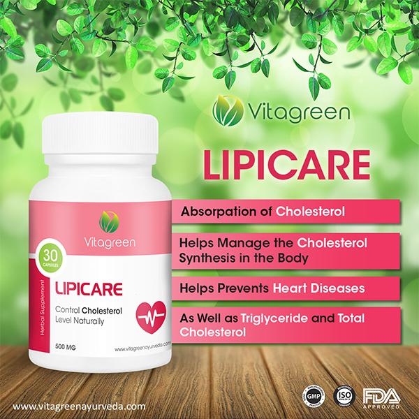 VitaGreen Lipicare Capsules 30's - Herbal Dietary Supplement