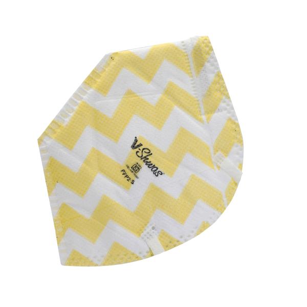 Venus V-Shwas FFP2 Regular Face Mask - Yellow Strip (Pack of 6) - Face Mask