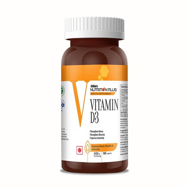 Netmeds | Abbie's Nutrition Plus Vitamin-D3 5000 IU Tablet 180's