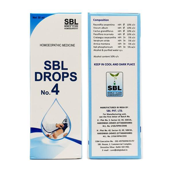 Netmeds | SBL Drops No.4 for Hypertension 30 ml