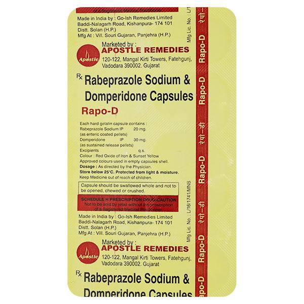 RAPO D Capsule 10's - Ulcer/Reflux/Flatulence-Aaa