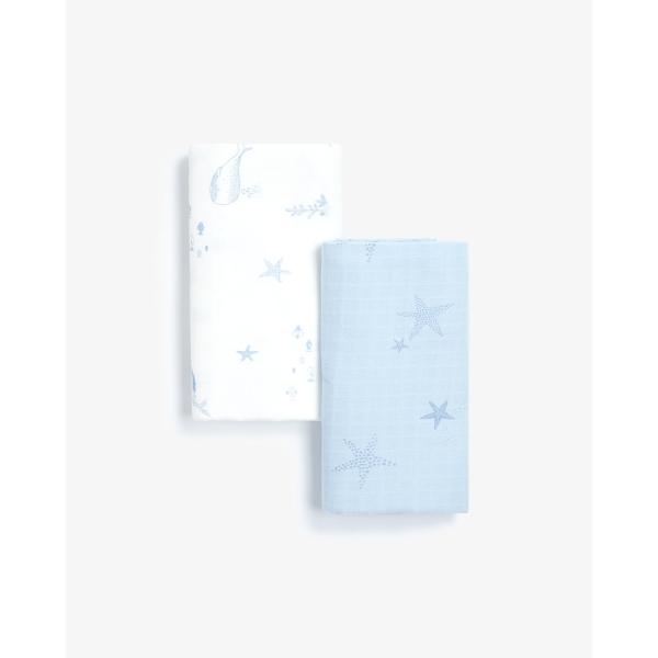 Netmeds | Mothercare You Me & The Sea Muslin (Pack of 2) - (XL) 1's