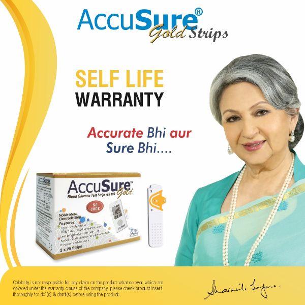 AccuSure Gold Blood Glucose Test Strip 50's - Blood Glucose Monitors/Strips