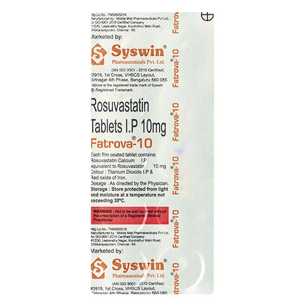 FATROVA 10 Tablet 10's - High Cholesterol-Dys