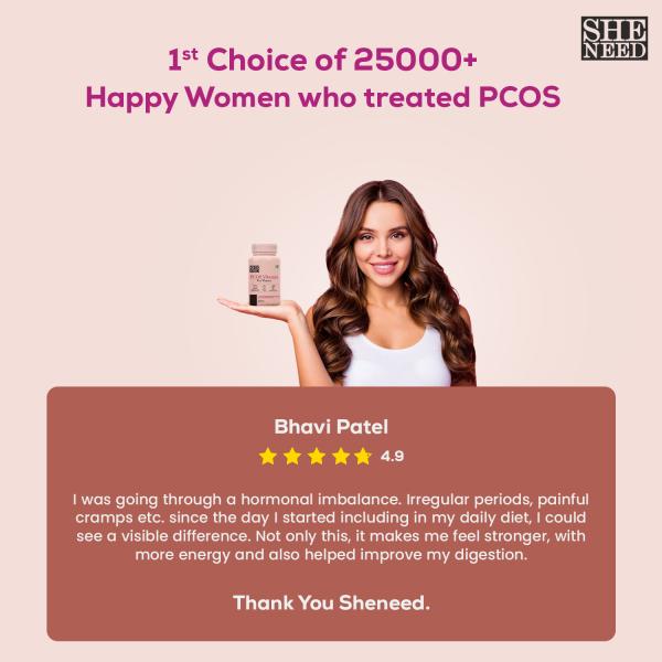 Sheneed PCOS Vitamin Capsule for Women 60's - Nutritional Supplements